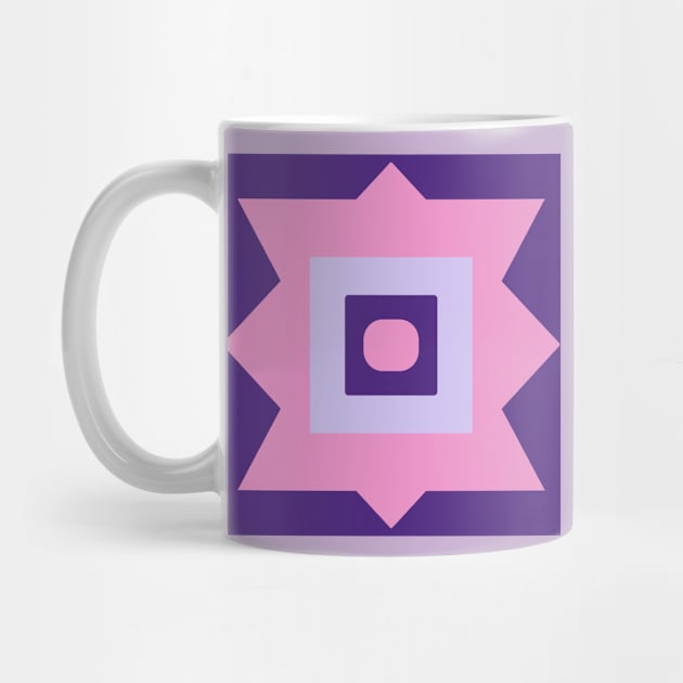 Abstract Geometric Square Triangle Flower by The Friendly Introverts